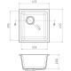 Кухонная мойка RIVELATO RIVELATO Мойка BERKANA 35 1-чаш 415*455, монтаж: универсальный, материал: кварц, цвет серый металлик