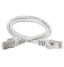  ITK Коммутационный шнур (патч-корд), кат.6A S/FTP, LSZH, 1м, серый