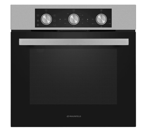 Шкаф духовой электрический MAUNFELD AEOC.575B/ Духовой шкаф, Тип: электрический 60 см, 60 л, таймер, 6 режимов, утапливаемые переключатели, электрический гриль, гидролизная очистка, цвет нержавеющая сталь