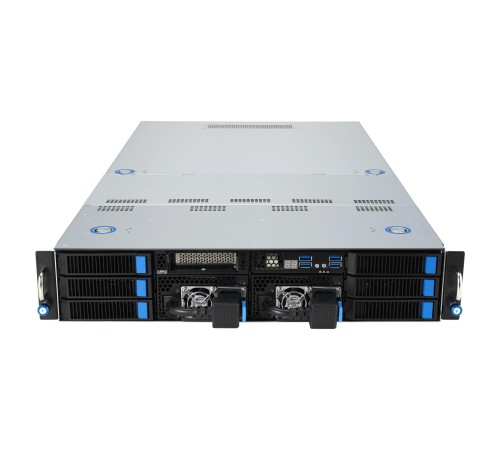 Серверная платформа/ ASUS ESC4000A-E12-SKU1, 2U GPU, 1 x SP5 LGA6096 EPYC 9004 (400W), 12DIMM DDR5, 2 x 2.5" SATA/SAS*/NVMe + 2 x 3.5" SATA/SAS*/NVMe + 2 x 3.5" SATA/SAS*,2 x GbE LAN (I350), 1+1 2600W