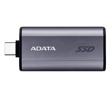 Твердотельный накопитель/ ADATA External SSD SC750, 1000GB, Type-C, USB 3.2 Gen2, R/W 1050/1000 MB/s, 53x28x12mm, Grey (5 лет)