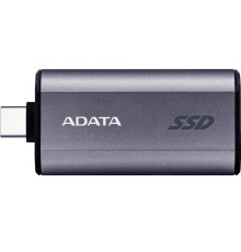 Твердотельный накопитель/ ADATA External SSD SC750, 1000GB, Type-C, USB 3.2 Gen2, R/W 1050/1000 MB/s, 53x28x12mm, Grey (5 лет)