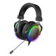 Гарнитура игровая проводная Dareu EH925s Pro Black (черный), подсветка RGB, съемный микрофон с шумоподавлением, подключение USB, длина кабеля 2,2м