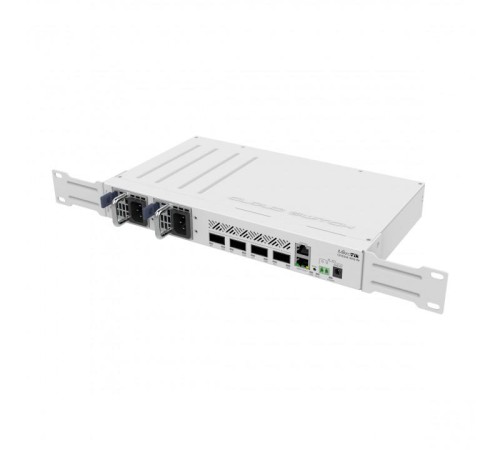 Коммутатор/ CRS504-4XQ-IN Cloud Router Switch with Quad-Core A9531 650 MHz CPU, 16 x 25G port 98DX4310 switch chip, 64 MB RAM, 4 x 100G QSFP28 ports, 1 x 100Mbit Eth port for management, RouterOS L5, desktop case