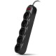 Фильтр SVEN SF-05L 1,8 м (5 розеток) черный