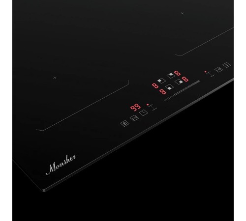 Варочная поверхность MONSHER/ Варочная поверхность MONSHER, 60 см, индукция, High-Tech, inverter, 9 уровней мощности, бустер, Stop and Go, автоматическое отключение, таймер, индикатор остаточного тепла, сенсорное/слайдерное управление, цвет черный Варочная поверхность MONSHER/ Варочная поверхность MONSHER, 60 см, индукция, High-Tech, inverter, 9 уровней мощности, бустер, Stop and Go, автоматическое отключение, таймер, индикатор остаточного тепла, сенсорное/слайдерное управление, цвет черный
