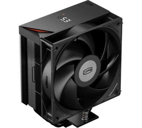 Кулер для процессора PCCooler RT500 Digital BK, 120mm FAN, 5 HEAT PIPES, 4-PIN PWM, 500-2200 RPM, 34.9 DBA, HYDRO BEARING, LED temp., LGA 1851/1700/1200/115X, AMD AM5/AM4