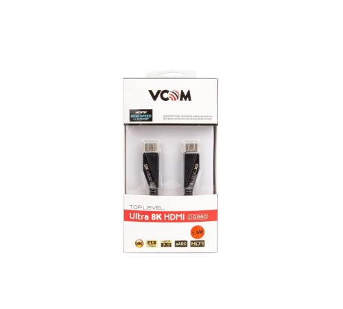 Кабель/ Кабель HDMI 19M/M,ver. 2.1, 8K@60 Hz 1.5m VCOM <CG860-1.5M> Кабель/ Кабель HDMI 19M/M,ver. 2.1, 8K@60 Hz 1.5m VCOM <CG860-1.5M>
