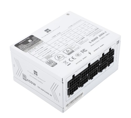 Блок питания 650W/ Power Supply Thermalright, 650W 80+ Gold (SFX, 3.1, Full modular, 1x24(20+4)pin, 1xCPU 8(4+4)pin, 2xPCIe*2 8(6+2)pin, 3xSATA3, 3xMOLEX4pin, Active, 92x92mm, 100x125x64mm, APFC, OPP, OVP, OTP, OCP, SCP, UVP, white) Блок питания 650W/ Power Supply Thermalright, 650W 80+ Gold (SFX, 3.1, Full modular, 1x24(20+4)pin, 1xCPU 8(4+4)pin, 2xPCIe*2 8(6+2)pin, 3xSATA3, 3xMOLEX4pin, Active, 92x92mm, 100x125x64mm, APFC, OPP, OVP, OTP, OCP, SCP, UVP, white)