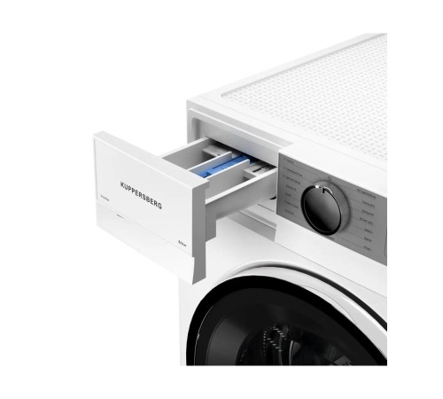 Стирально-сушильная машина KUPPERSBERG/ Стирально-сушильная машина KUPPERSBERG, High-Tech, отдельностоящая, глубина 52.5 см, загрузка 8 кг, загрузка при сушке 6 кг, 14 программ, 1400 об/мин, инверторный BLDC двигатель, сенсорное/поворотное управление, пар