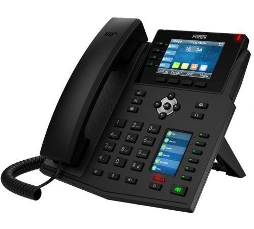 SIP-Телефон Fanvil X5U, 16 SIP-акк., 3,5", 480x320 Цвет. экран, POE, БП в комп., 2x1 Gbps, BT 4.2, Чёрный SIP-Телефон Fanvil X5U, 16 SIP-акк., 3,5", 480x320 Цвет. экран, POE, БП в комп., 2x1 Gbps, BT 4.2, Чёрный
