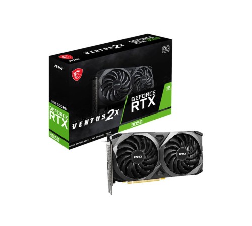 Видеокарта/ VGA MSI NVIDIA GeForce RTX 3050 VENTUS 2X XS 8G OC 8GB, GDDR6/128-bit, PCIe 4.0, 1xDVI-D, 1xHDMI 2.1, 1xDP, 2.3-slot