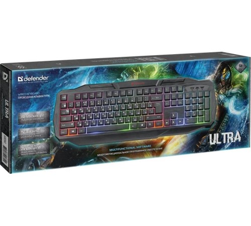 Проводная клавиатура Defender 45330 Ultra HB-330L RU,подсветка