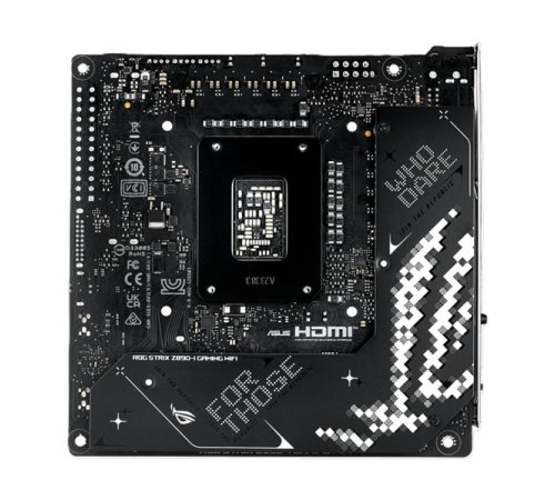 Материнская плата ASUS ROG STRIX Z890-I GAMING WIFI, LGA1851, Z890, 2*DDR5, 2*SATA, 2*M.2, 4*USB 3.2, 2*USB 2.0, Type-C, 1*PCIx16, HDMI, mITX; 90MB1IC0-M0EAY1