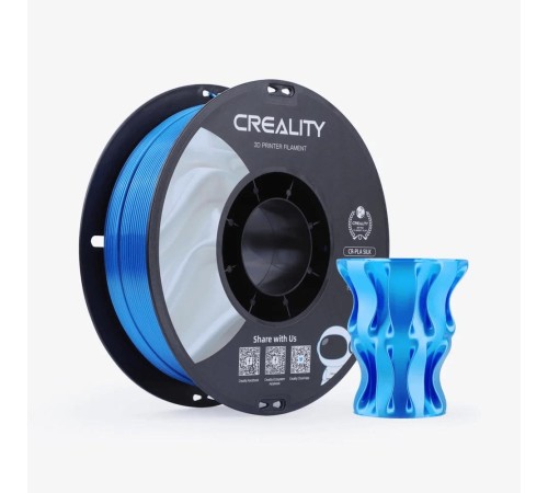 Катушка CR-Silk Blue пластика Creality 1,75 мм 1кг для 3D принтеров, цвет: голубой