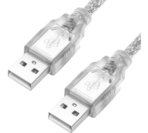 Greenconnect Кабель 1.0m USB 2.0, AM/AM, прозрачный, 28/28 AWG, экран, армированный, морозостойкий, GCR-UM3M-BB2S-1.0m Greenconnect Кабель 1.0m USB 2.0, AM/AM, прозрачный, 28/28 AWG, экран, армированный, морозостойкий, GCR-UM3M-BB2S-1.0m