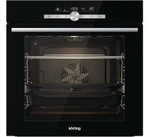 Встраиваемый духовой шкаф Korting/ 60 см, Motion, 77 л, 12 режимов, каталитическая очистка с паром, черный цвет
