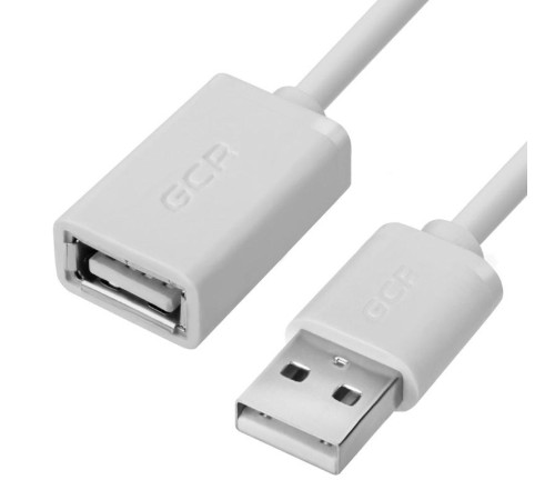 GCR Удлинитель 0.15m USB 2.0, AM/AF, белый, 28/28 AWG, морозостойкий, GCR-52438 GCR Удлинитель 0.15m USB 2.0, AM/AF, белый, 28/28 AWG, морозостойкий, GCR-52438