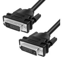 Greenconnect Кабель DVI-D 10.0m, черный, позолоченные контакты, ферритовое кольцо, OD 8.5mm, 28/28 AWG, DVI/DVI, 25M/25M, GCR-DM2DMC2-10.0m, двойной экран