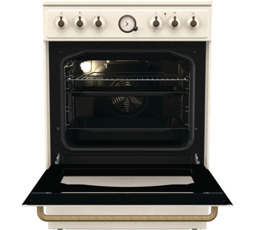 Плита GORENJE/ Тип плиты: электрическая, Тип варочной поверхности: стеклокерамическая, Цвет: бежевый, Гриль: Есть, Ширина, см: 60