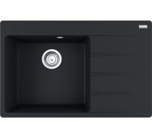 Мойки Franke/ Best, Centro, Мойка CNG 611/211-78 TL, Fragranite+, База 50 см, на столешницу, черный матовый, чаша слева