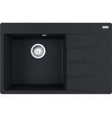Мойки Franke/ Best, Centro, Мойка CNG 611/211-78 TL, Fragranite+, База 50 см, на столешницу, черный матовый, чаша слева