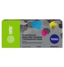 -/ Картридж струйный Cactus CS-EPT05A300 T05A3 пурпурный (215мл) для Epson WorkForce Pro WF-C878/C879