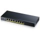 Коммутатор Smart L2 коммутатор PoE+ Zyxel GS1900-8HP, 8xGE PoE+, настольный, бесшумный, бюджет PoE 70 Вт
