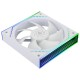 Кулер для корпуса/ Case Cooler Thermalright TL-M12W (120x124x25mm, 4-pin PWM, ARGB, 47.6CFM, 23.2dBA, 1500RPM, White)
