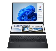 Ноутбук/ ASUS UX8406CA-QL211X Duo Touch 14+14"(1920x1200 + 1920x1200 OLED 16:10)/Touch/Intel Core Ultra 9 285H(3.7Ghz)/32768Mb/1024PCISSDGb/noDVD/Int:Intel Arc graphics/Cam/BT/WiFi/75WHr/war 1y/1.65kg/Basalt Gray/Win11Pro + 2х14" экрана; маг-алю