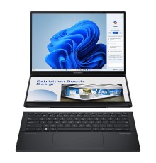 Ноутбук/ ASUS UX8406CA-QL211X Duo Touch 14+14"(1920x1200 + 1920x1200 OLED 16:10)/Touch/Intel Core Ultra 9 285H(3.7Ghz)/32768Mb/1024PCISSDGb/noDVD/Int:Intel Arc graphics/Cam/BT/WiFi/75WHr/war 1y/1.65kg/Basalt Gray/Win11Pro + 2х14" экрана; маг-алю