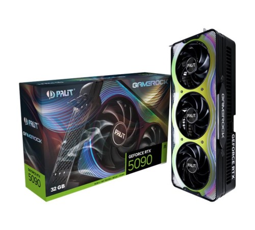 Видеокарта PALIT NE75090019R5-GB2020G RTX5090 GAMEROCK 32GB GDDR7 512bit 3-DP HDMI