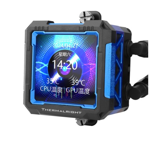 Водяное охлаждение для процессора/ Water Cooling System Thermalright Frozen Warframe Pro 360 Black (360mm, Black, / Fans: 3x120mm, 70.84CFM, 29.8dBA, 2000RPM/ Pump height 60mm, 23dBA, 3000RPM, Rad thickness 27mm/ S: 1200, 1700, 1851, 2011, 2066, 115X, AM4
