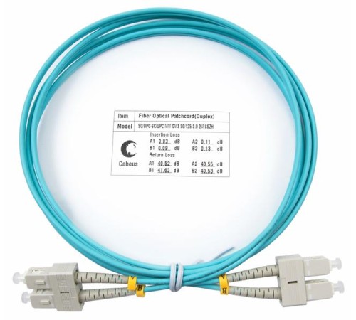 Cabeus FOP-50-SC-SC-2m Шнур оптический duplex SC-SC 50/125 mm OM3 2м LSZH Cabeus FOP-50-SC-SC-2m Шнур оптический duplex SC-SC 50/125 mm OM3 2м LSZH