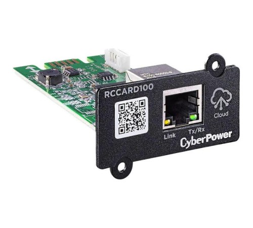 Карта облаачного мониторинга/ Cloud monitoring card CyberPower RCCARD100 NEW для 1ф устройств, проводная Ethernet Карта облаачного мониторинга/ Cloud monitoring card CyberPower RCCARD100 NEW для 1ф устройств, проводная Ethernet