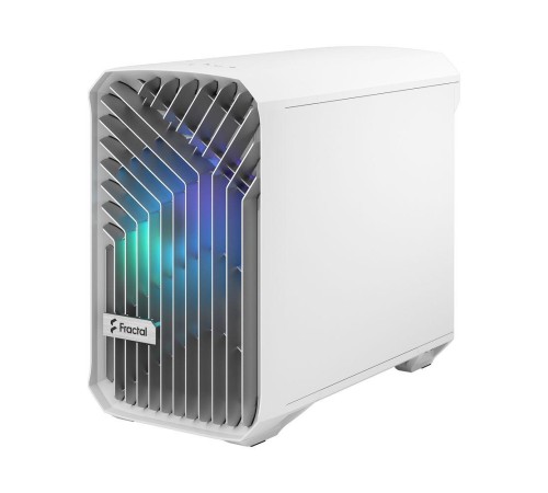 Корпус ПК без блока питания/ Case Fractal Design Torrent Nano RGB TG Clear Tint, Mini-Tower, 1x180mm RGB, 2xUSB-A 3.2 + 1xUSB 3.2 Type-C mITX, mDTX White
