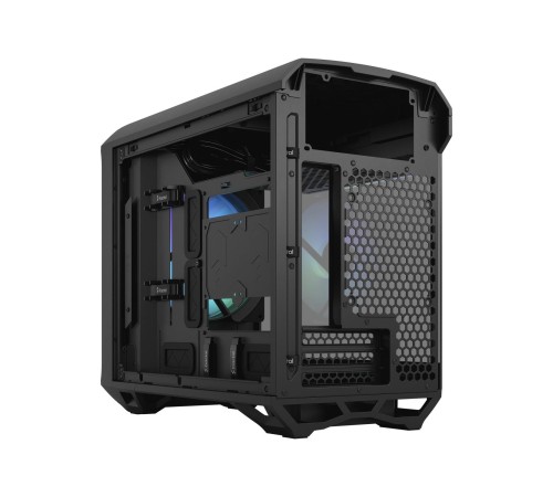 Корпус ПК без блока питания/ Case Fractal Design Torrent Nano RGB TG Light Tint, Mini-Tower, 1x180mm RGB, 2xUSB-A 3.2 + 1xUSB 3.2 Type-C mITX, mDTX Black