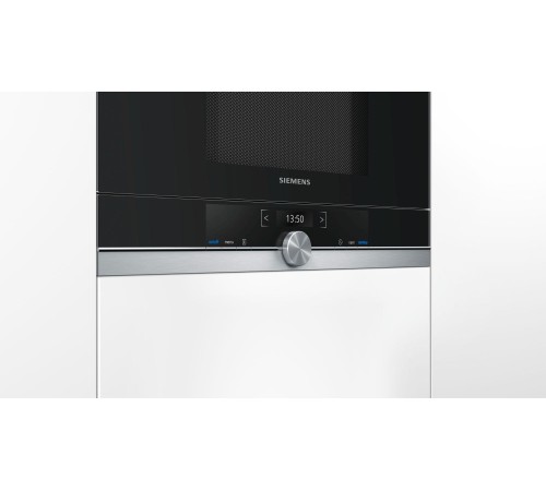 Встраиваемые микроволновые печи SIEMENS/ 900Вт, 5 режимов, 7 программ, 21 л, черный/сталь, петли слева Встраиваемые микроволновые печи SIEMENS/ 900Вт, 5 режимов, 7 программ, 21 л, черный/сталь, петли слева