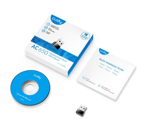 Адаптер Wi-Fi/ 650Mbps Wi-Fi USB Adapter, Mini Size, 433Mbps at 5GHz + 200Mbps at 2.4GHz, Nano Size, USB 2.0 Адаптер Wi-Fi/ 650Mbps Wi-Fi USB Adapter, Mini Size, 433Mbps at 5GHz + 200Mbps at 2.4GHz, Nano Size, USB 2.0