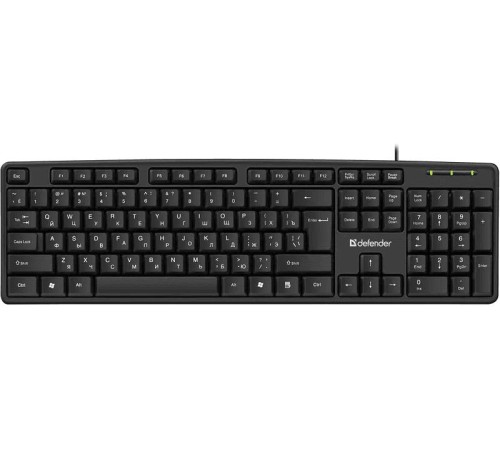 Проводная клавиатура Defender 45522 Element HB-520 USB RU,черный,полноразмерная Проводная клавиатура Defender 45522 Element HB-520 USB RU,черный,полноразмерная
