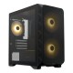 Корпус без блока питания/ Case HSPD M321, Mesh Mini-tower, Black, slide TG, 0.45 SPCC, 2x140mm ARGB (M11-140)+1x120mm ARGB (M11-120) mATX, mITX 160/340/184mm 2x2.5", 2x3.5", 4xPCI 2xUSB-A 3.0, 1xUSB-A 1.0 390x200x385mm