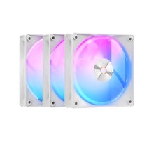 Вентилятор для корпуса Ocypus Delta F12 WH ARGB 3 IN 1, 120x120x25mm, 4-PIN PWM, 500-2000 RPM, 29 DBA MAX, HYDRO BEARING