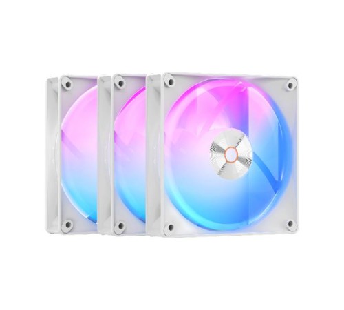 Вентилятор для корпуса Ocypus Delta F12 WH ARGB 3 IN 1, 120x120x25mm, 4-PIN PWM, 500-2000 RPM, 29 DBA MAX, HYDRO BEARING