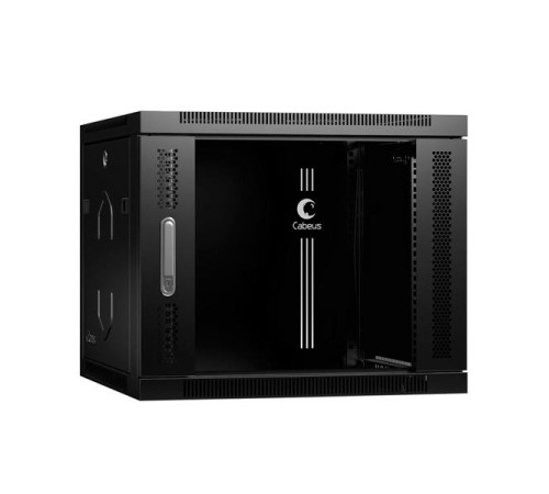 Cabeus SH-05F-9U60/35-BK Шкаф телекоммуникационный настенный 19" 9U 600x350x501mm (ШхГхВ) дверь стекло, цвет черный (RAL 9004) Cabeus SH-05F-9U60/35-BK Шкаф телекоммуникационный настенный 19" 9U 600x350x501mm (ШхГхВ) дверь стекло, цвет черный (RAL 9004)