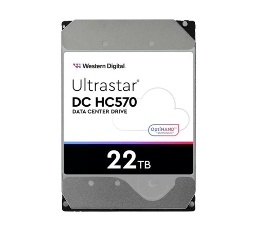 Жесткий диск Western Digital Ultrastar DC HС570 HDD 3.5" SATA 22TB, 7200 rpm, 512MB buffer, 512e, 0F48155, 1 year