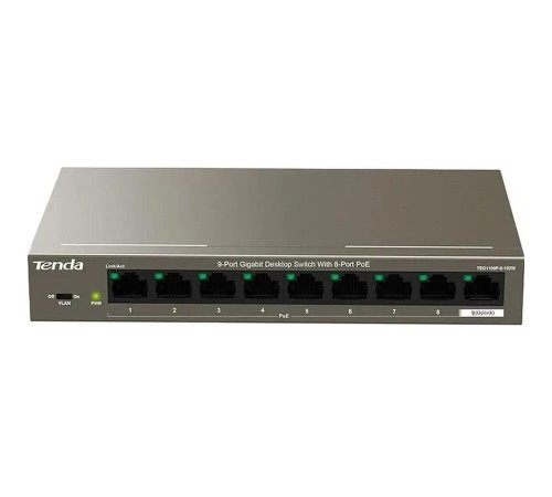 Коммутатор/ Коммутатор 9PORT 10/100/1000M POE TEG1109P-8-102W TENDA Коммутатор/ Коммутатор 9PORT 10/100/1000M POE TEG1109P-8-102W TENDA