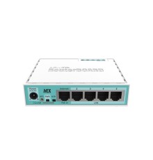 Маршрутизатор MikroTik hEX with Dual Core 880MHz MHz CPU, 256MB RAM, 5 Gigabit LAN ports, USB, RouterOS L4, plastic case, PSU