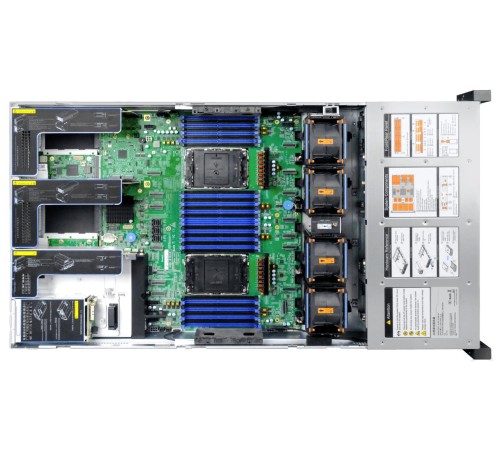 Серверная платформа/ Gooxi SL201-D24R-NV-G4 2u 24bay server with NVME bp,based on rapid sapphire 2xPCIe 5.0x16; 4xPCIe 4.0x8 2x 2.5" rear SAS/SATA 2x 2.5" rear NVMe 1300W 1+1 EU power cables