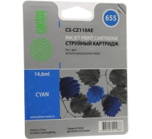 -/ Картридж струйный Cactus CS-CZ110AE №655 голубой (14.6мл) для HP DJ IA 3525/5525/4525