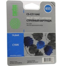 -/ Картридж струйный Cactus CS-CZ110AE №655 голубой (14.6мл) для HP DJ IA 3525/5525/4525